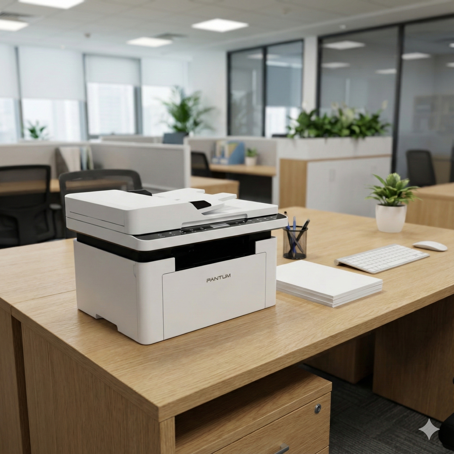 מדפסת לייזר משולבת אלחוטית ללא פקס Pantum BM2300AW לבן