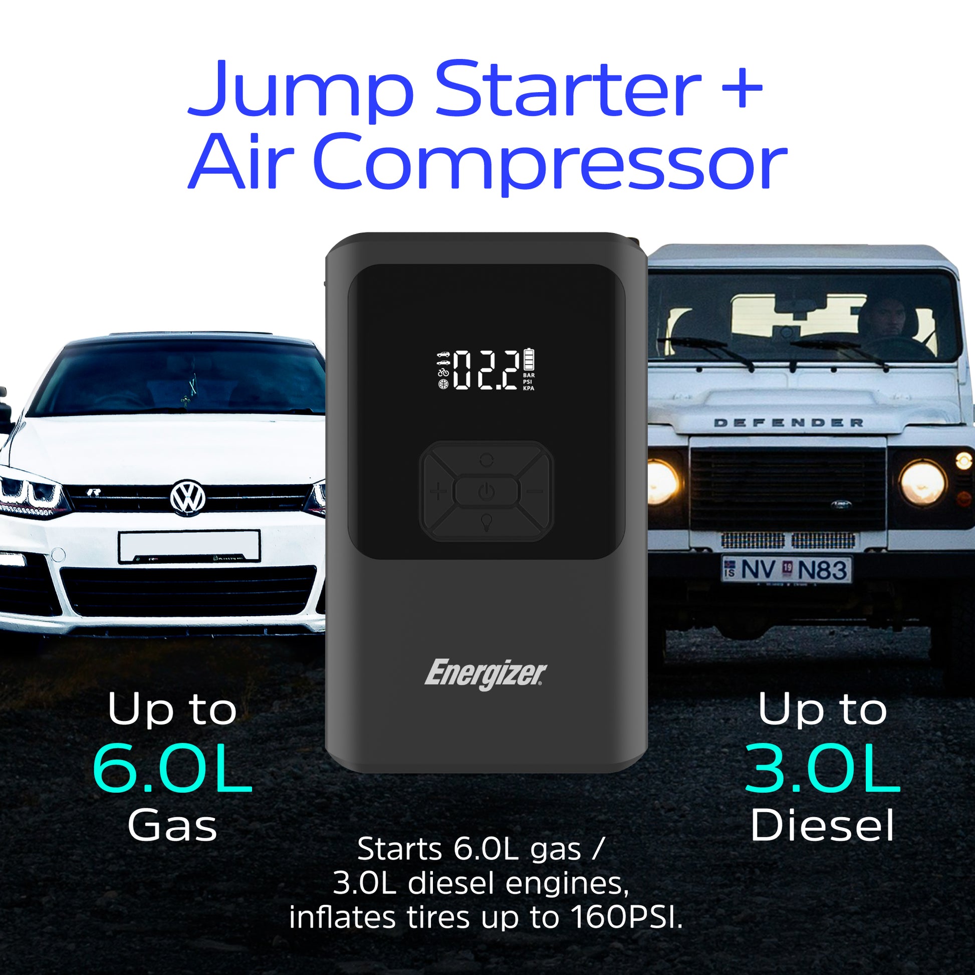 בוסטר התנעה לרכב Energizer Je10000jp 1500a