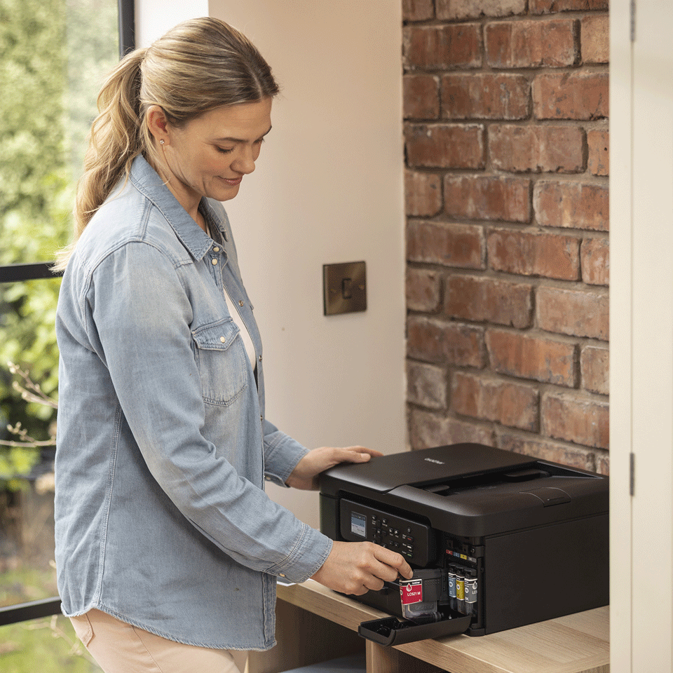 סט 4 ראשי דיו מקוריים Brother LC521