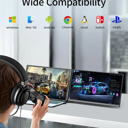 מסך נייד 14" Ofiyaa Dual Screen P5