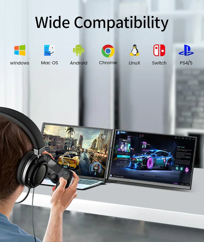 מסך נייד 14" Ofiyaa Dual Screen P5
