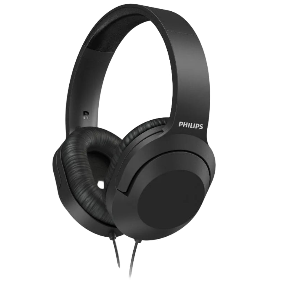 אוזניות קשת חוטיות עם כבל 2 מטר PHILIPS TAH2005BK שחור
