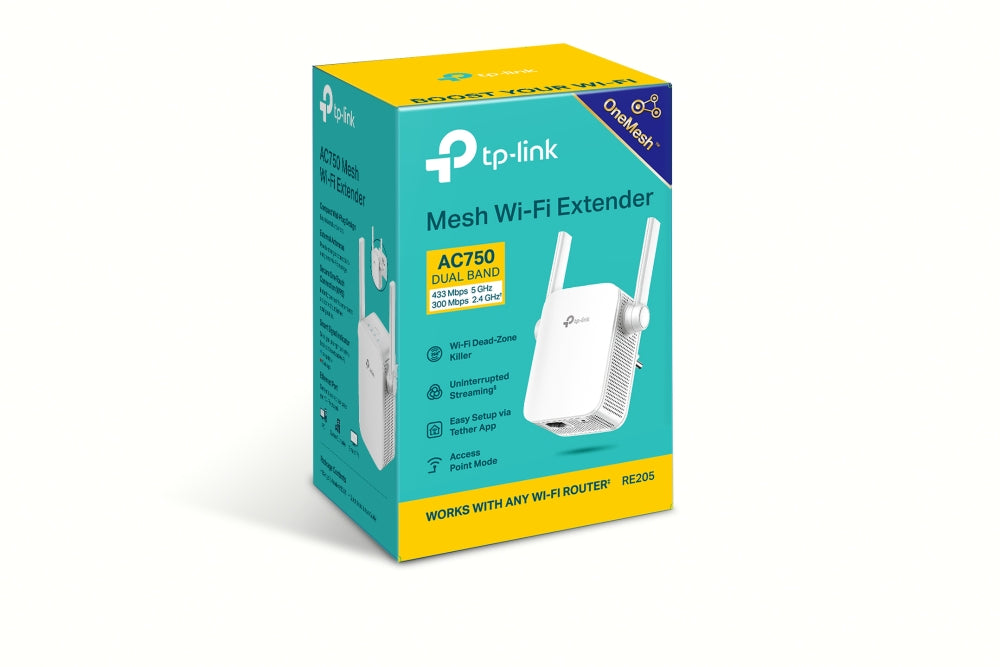 מגדיל טווח RE205 AC750 Wi-Fi Range Extender TP-link