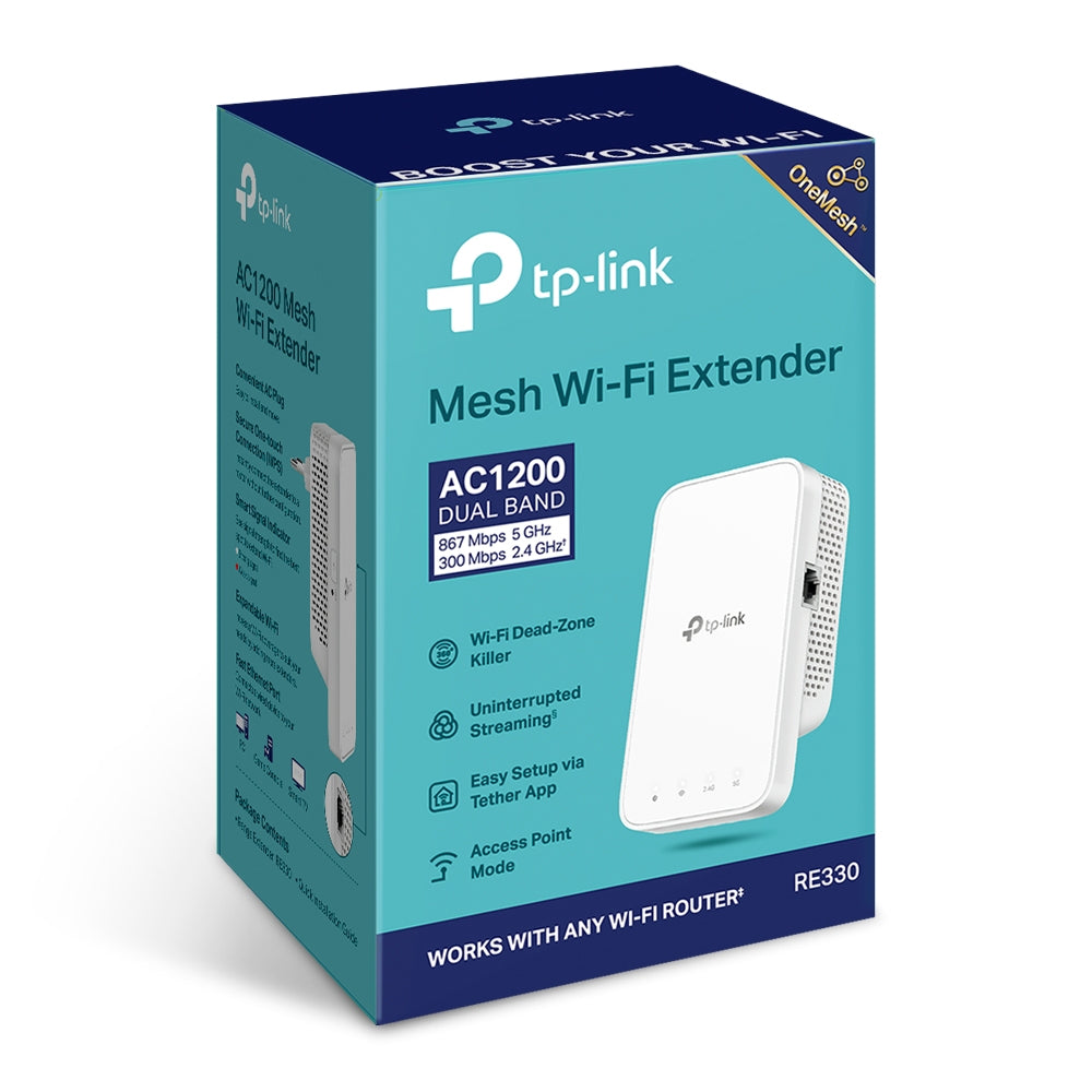 RE330 AC1200 Mesh Wi-Fi Extender TP-link
