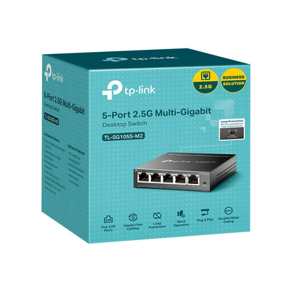 מתג TL-SG105S-M2 5-Port 2.5G Switch Tp-link