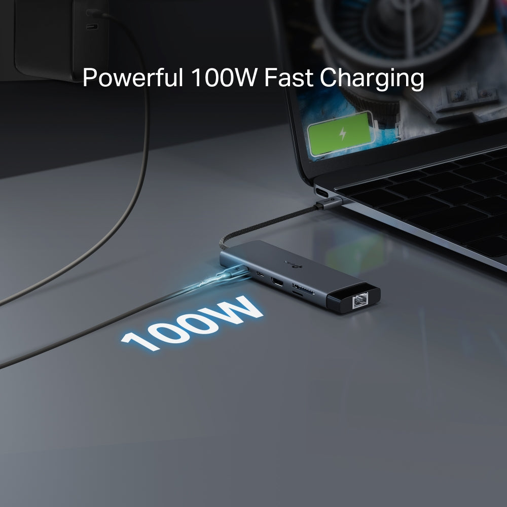 תחנת עגינה UH9120C USB Type-C 9-in-1 Hub Tp-link