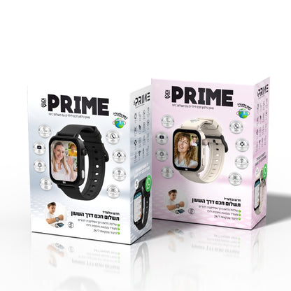 שעון טלפון חכם KidiWatch עם תשלום NFC דגם PRIME שחור