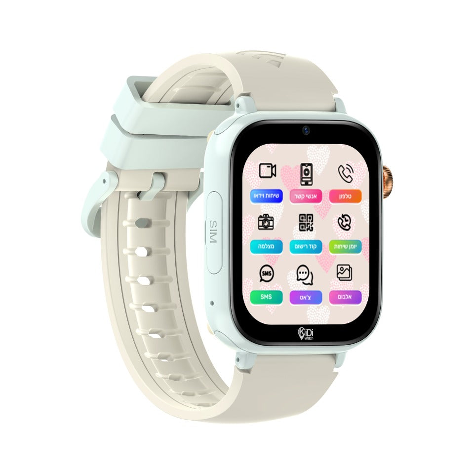 שעון טלפון חכם KidiWatch עם תשלום NFC דגם PRIME שחור