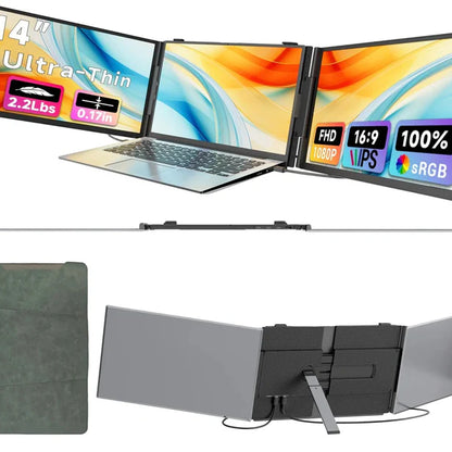 זוג מסכים ניידים 14" Ofiyaa Tri-Screen S2 Air