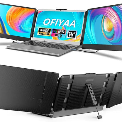 זוג מסכים ניידים 14" Ofiyaa Tri-Screen S2