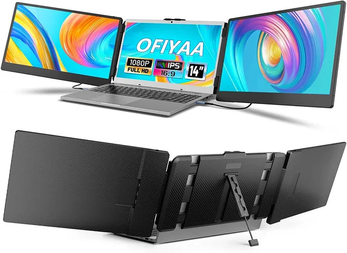 זוג מסכים ניידים 14" Ofiyaa Tri-Screen S2