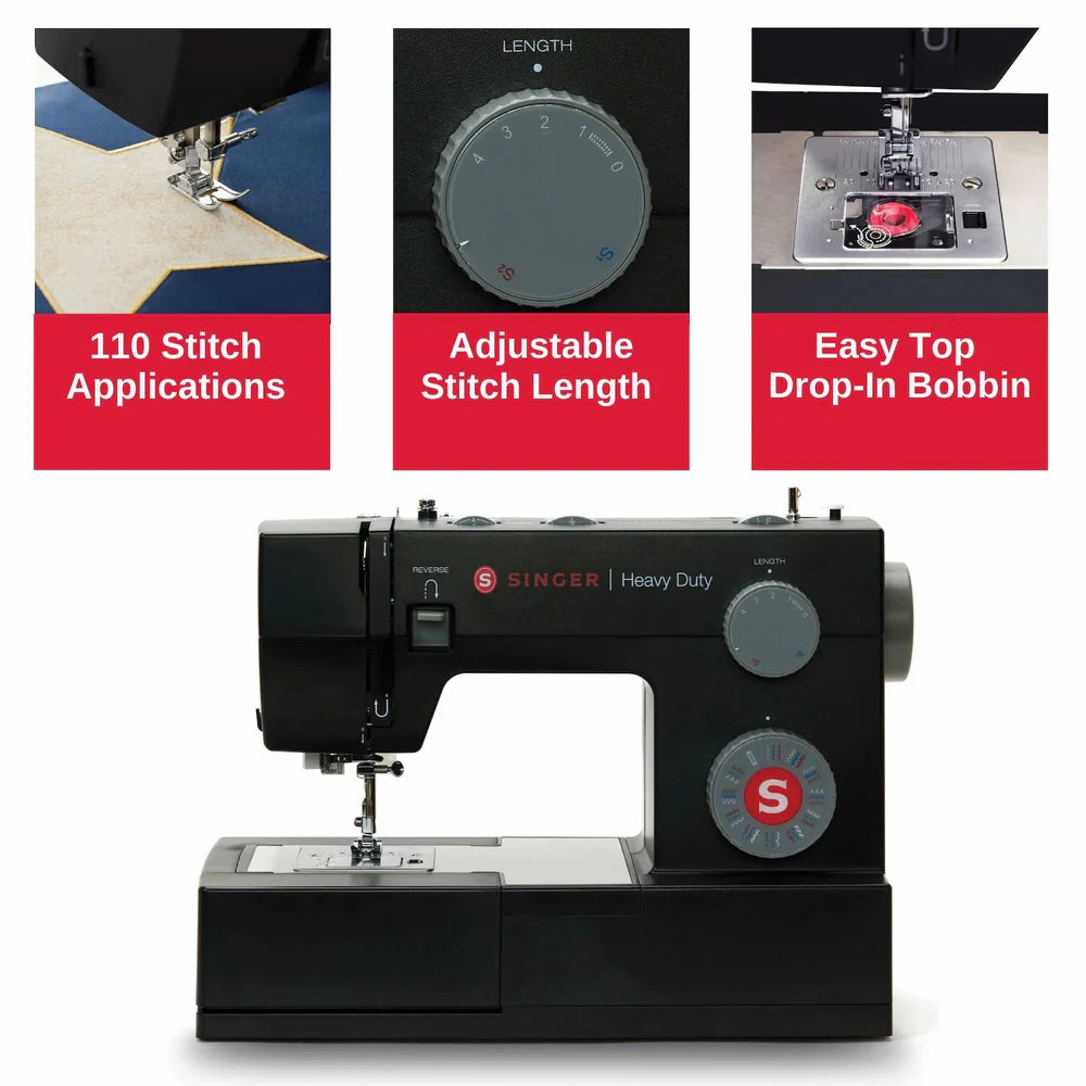 מכונת תפירה SINGER Heavy Duty 4432 Sewing Machine-Black
