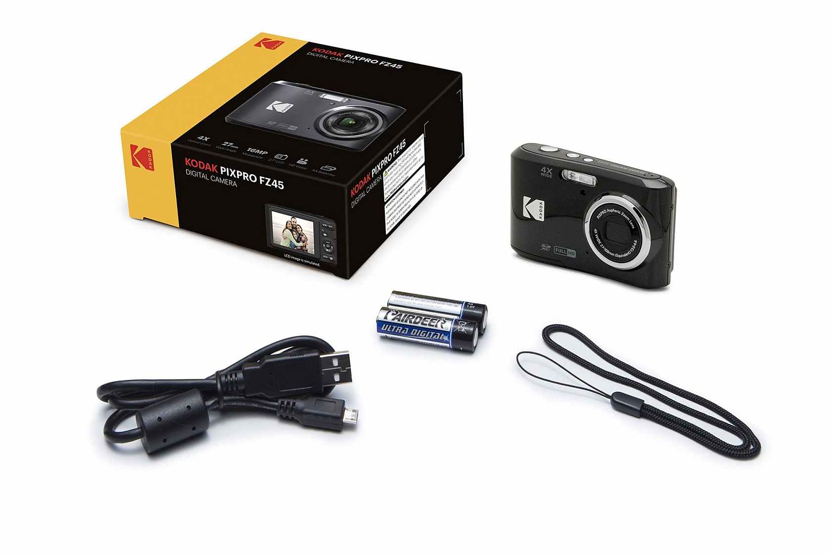 מצלמה דיגיטלית KODAK PixPro FZ45 Digital Camera - Black