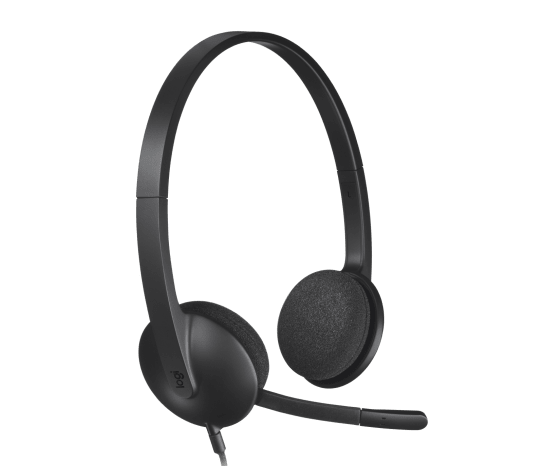 אוזניות למחשב עם מיקרופון Logitech H340