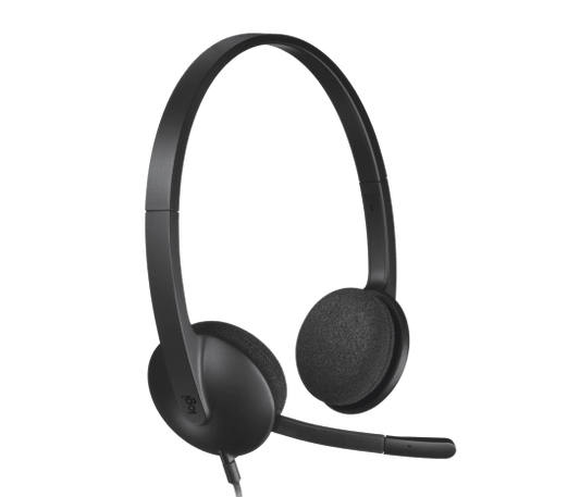 אוזניות למחשב עם מיקרופון Logitech H340