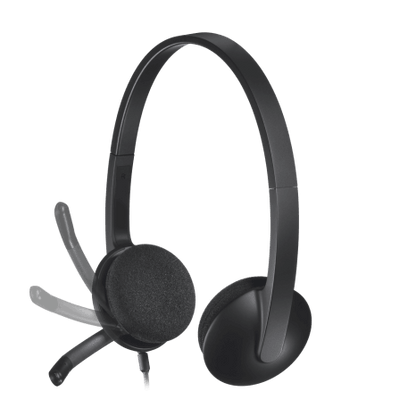אוזניות למחשב עם מיקרופון Logitech H340