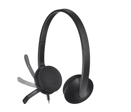 אוזניות למחשב עם מיקרופון Logitech H340