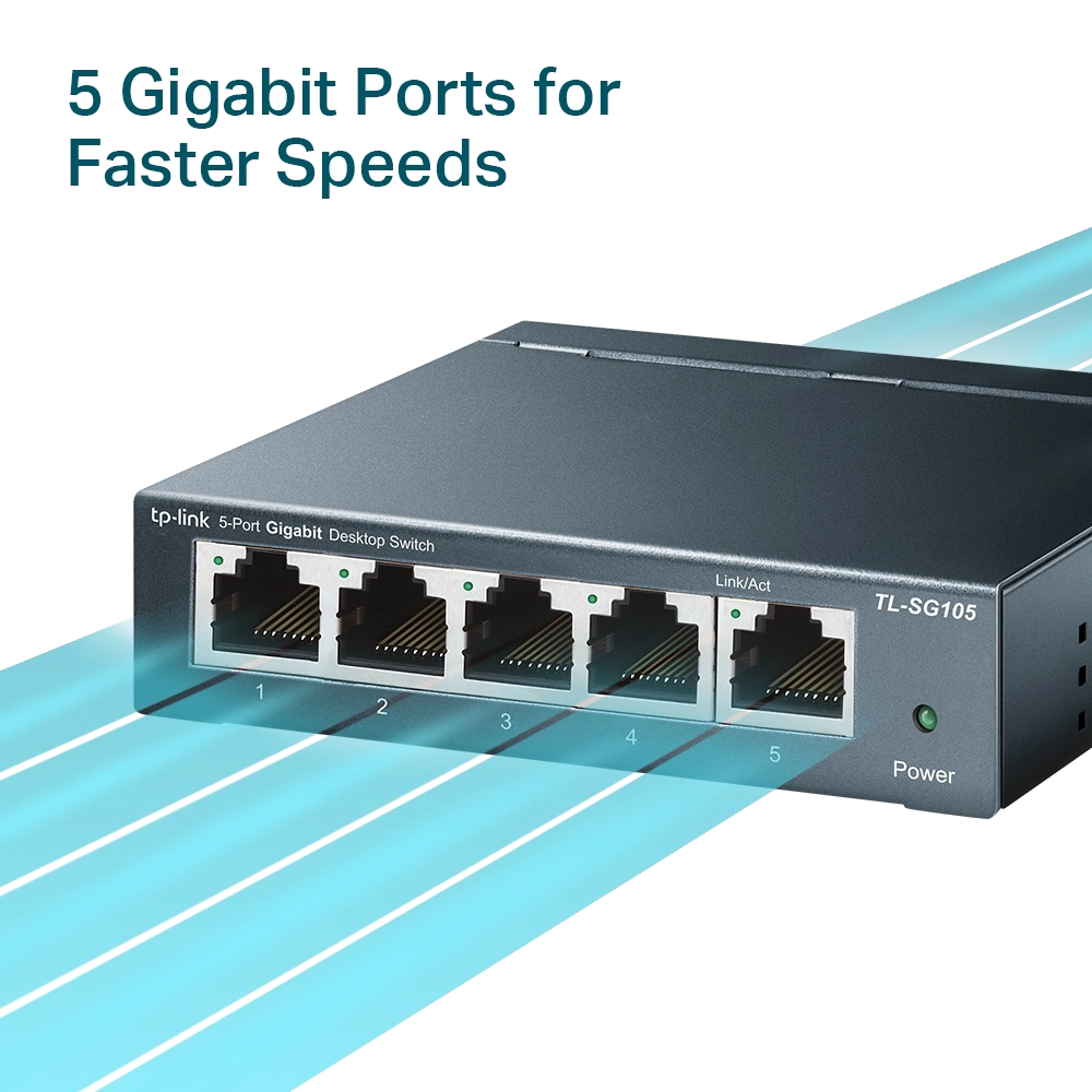 מתג רשת TL-SG105 5-Port Desktop Switch מבית TP-LINK