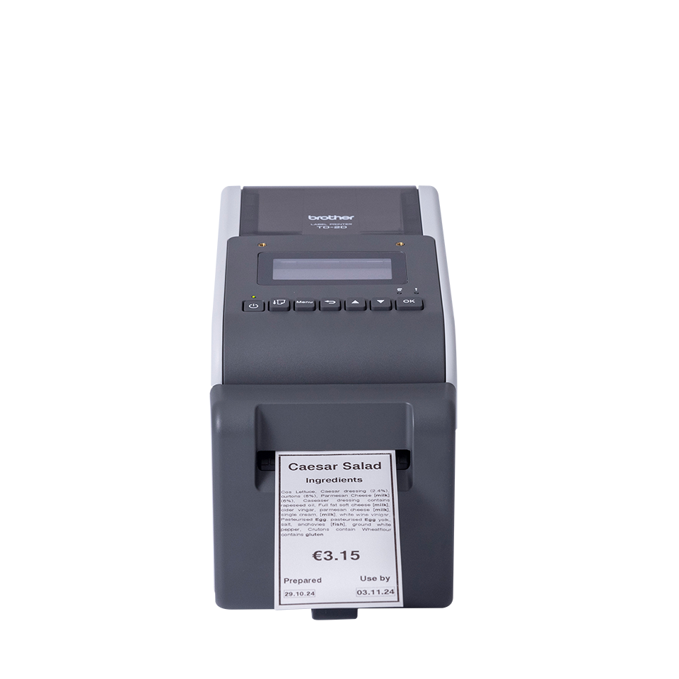 מדפסת מדבקות שולחנית 2 אינץ' Brother TD-2350DFC203 Linerless