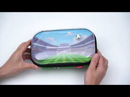 ZIPIT Clear Top Soccer – קלמר שקוף בעיצוב מגרש כדורגל עם כדור זז