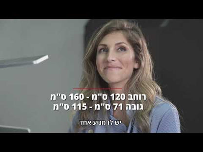 שולחן חשמלי מתכוונן 2 מנועים | רגליות בצבע לבן - Hop