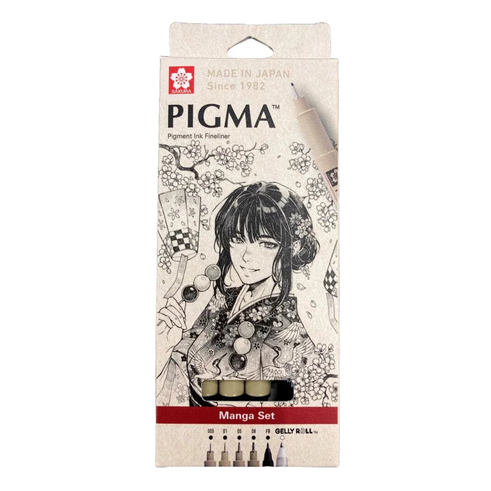 סט רפידוגרף מנגה Sakura Pigma - Kit Manga Basic