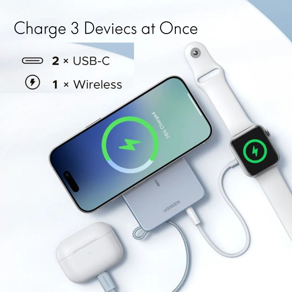 סוללת גיבוי 10000mah Magsafe עם כבל 30w Ugreen