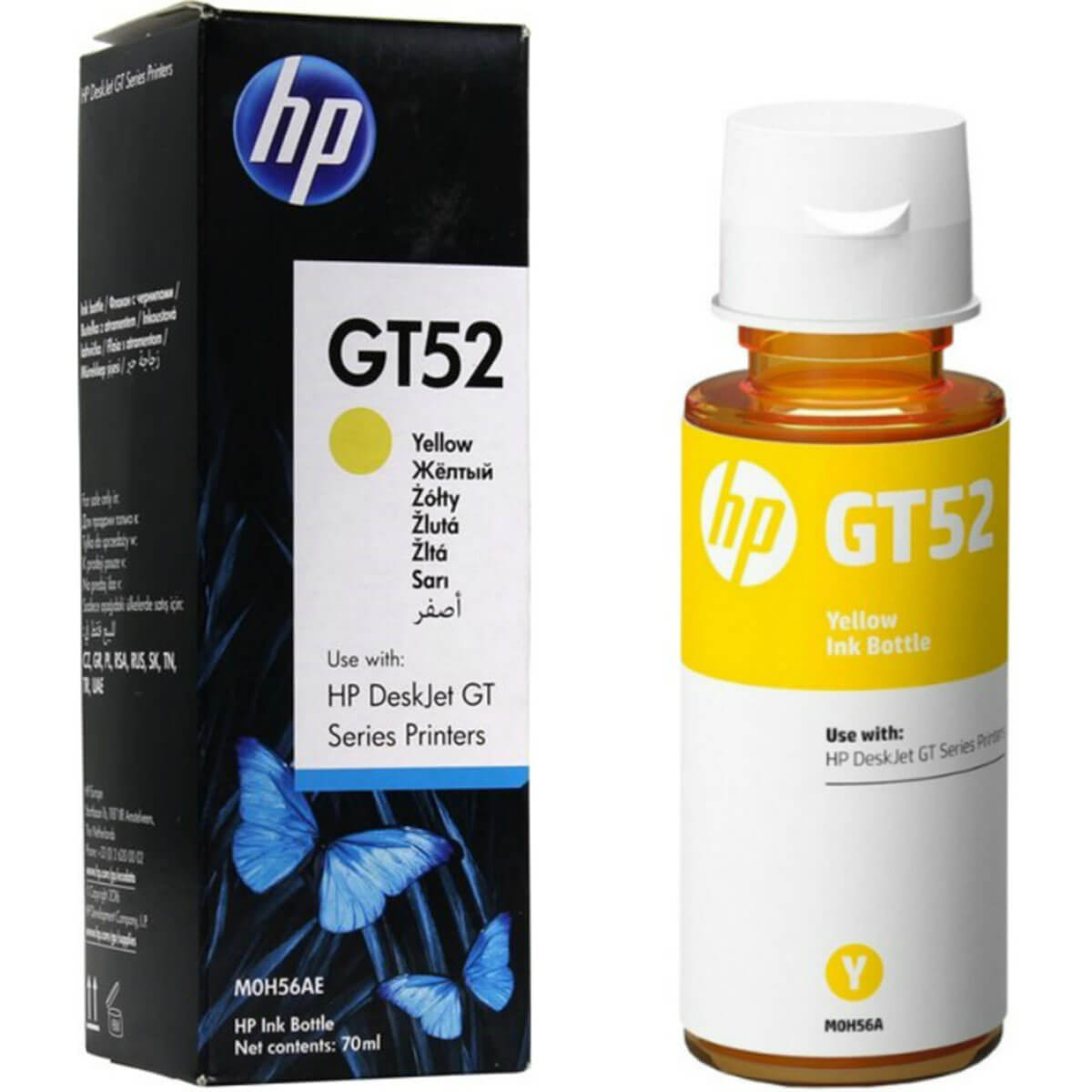 מילוי דיו צהוב HP GT52